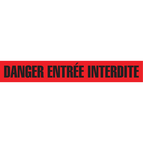 Barricade Tape, French, 3" W x 1000' L, 3 mils, Black on Red Distribution Élite MP