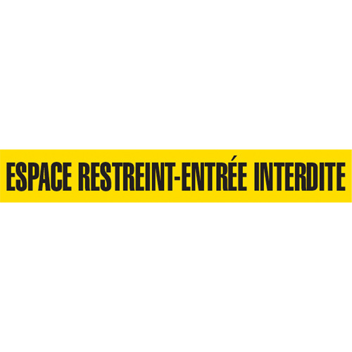 Barricade Tape, French, 3" W x 1000' L, 3 mils, Black on Yellow Distribution Élite MP
