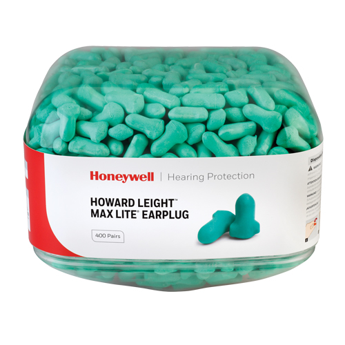 Bouchons d'oreilles Maximum Lite de Howard Leight, Vrac - Contenant Distribution Élite MP
