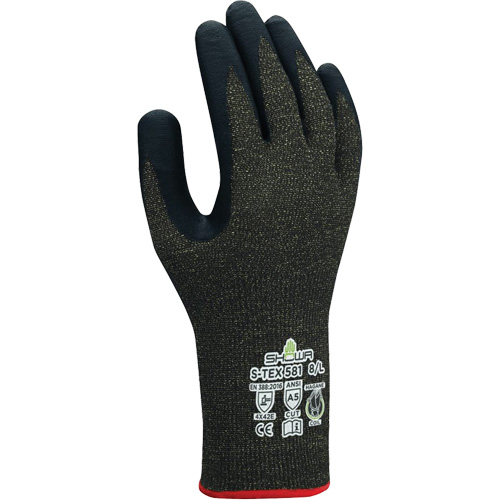 Gants r&eacute;sistants aux coupures S-TEX 581, Taille 6/Petit, Calibre 13, Rev&ecirc;tement Mousse de nitrile, Enveloppe en Acier inoxydable/Kevlar, ANSI/ISEA 105 niveau 5/EN 388 niveau E Distribution Élite MP