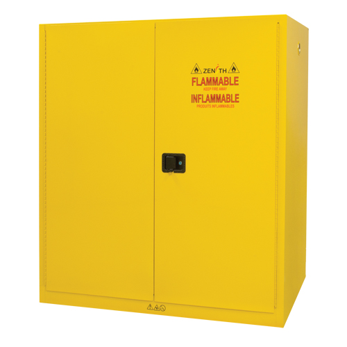 Armoire pour entreposage de barils &agrave; la verticale, Capacit&eacute; de 110 gal. US, 2 barils, Jaune Distribution Élite MP