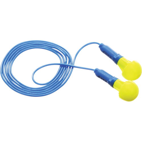 Bouchons d'oreilles E-A-R Push-Ins, Avec cordon, Paire - Sac en poly, 28/23 dB NRR, Taille unique Distribution Élite MP