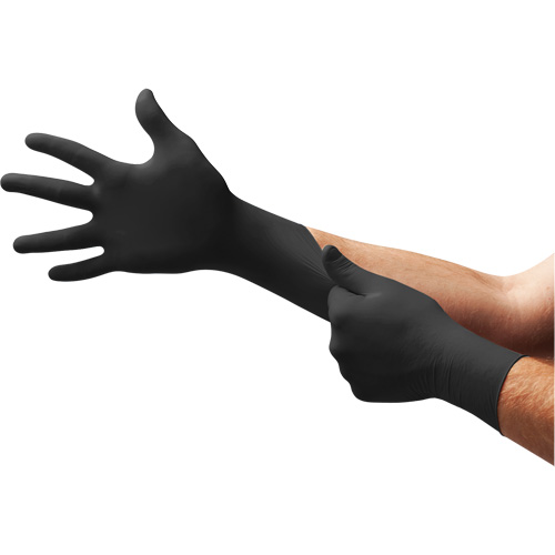 MidKnight&reg; Exam Gloves, Large, Nitrile, 4.7-mil, Powder-Free, Black, Class 2 Distribution Élite MP