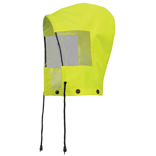6037H Capuchon pour manteau de s&eacute;curit&eacute; imperm&eacute;able pour le contr&ocirc;le de la circulation, Jaune lime haute visibilit&eacute;, Polyester Distribution Élite MP