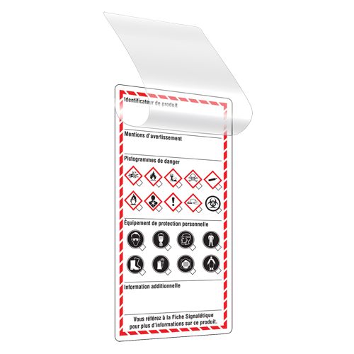 Self-Laminating Workplace Tags, Cardstock, 3" W x 6" H, French Distribution Élite MP