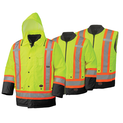 5021BB Parka 6-en-1, Jaune lime haute visibilit&eacute;, 2T-petit Distribution Élite MP