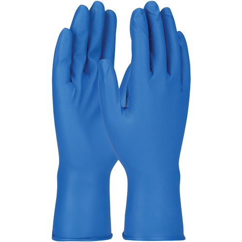 Gants Grippaz, Petit, Nitrile, 8 mils, Sans poudre, Bleu Distribution Élite MP