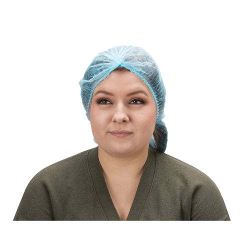 Pleated Bouffant Cap, Polypropylene, 21", Blue Distribution Élite MP