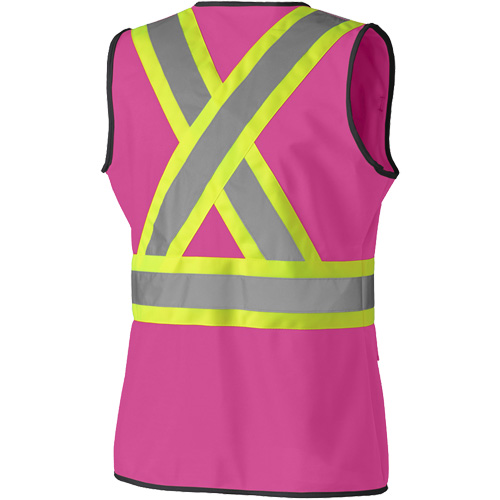 139PK Women's Safety Vest, Pink, X-Small, Polyester Distribution Élite MP