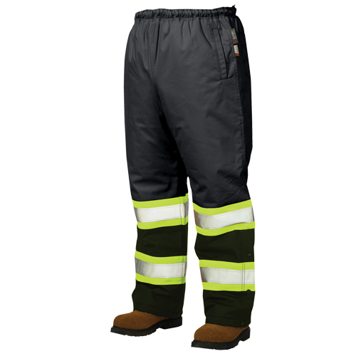 Pantalons &agrave; enfiler de s&eacute;curit&eacute; doubl&eacute;s, Polyester, Grand, Noir Distribution Élite MP