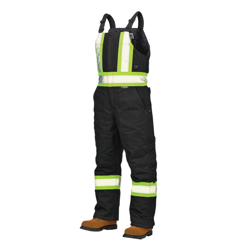 Duck Lined Safety Overalls, Cotton, Large, Black Distribution Élite MP