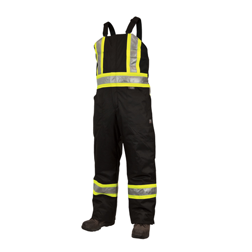 Salopettes de s&eacute;curit&eacute; doubl&eacute;e, Polyester/Polyur&eacute;thane, Grand, Noir Distribution Élite MP