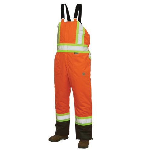 Lined Safety Overalls, Polyester/Polyurethane, Large, High Visibility Orange Distribution Élite MP