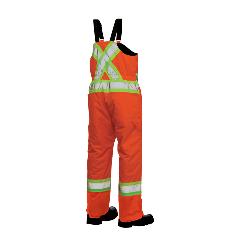 Salopettes de s&eacute;curit&eacute; doubl&eacute;e, Polyester/Polyur&eacute;thane, Grand, Orange haute visibilit&eacute; Distribution Élite MP