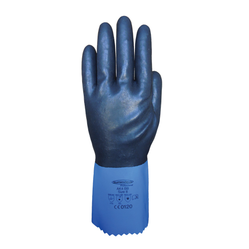 Gants enti&egrave;rement tremp&eacute;s et r&eacute;sistants aux produits chimiques Summitech, Taille Petit/7, 11,8" lo, Chloropr&egrave;ne, Doublure en Poly-coton, 59 mils Distribution Élite MP