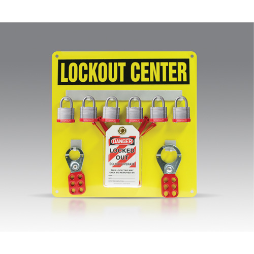 Trousse de plaquette de suspension, Cadenas Acier lamin&eacute;, Capacit&eacute; de 6, Cadenas Compris Distribution Élite MP
