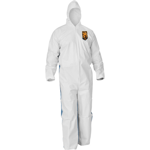Kleenguard A40 Coveralls with Breathable Back, Large, Blue/White, Microporous/SMS Distribution Élite MP
