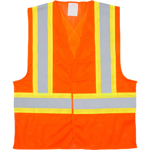 Veste de s&eacute;curit&eacute; pour la circulation, Orange haute visibilit&eacute;, Moyen, Polyester Distribution Élite MP