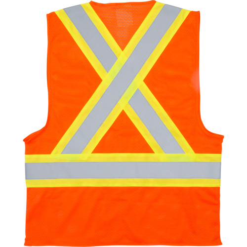 Veste de s&eacute;curit&eacute; pour la circulation, Orange haute visibilit&eacute;, Moyen, Polyester Distribution Élite MP