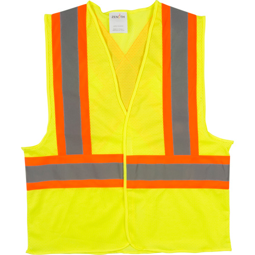 Veste de s&eacute;curit&eacute; pour la circulation, Jaune lime haute visibilit&eacute;, 2T-Grand, Polyester Distribution Élite MP