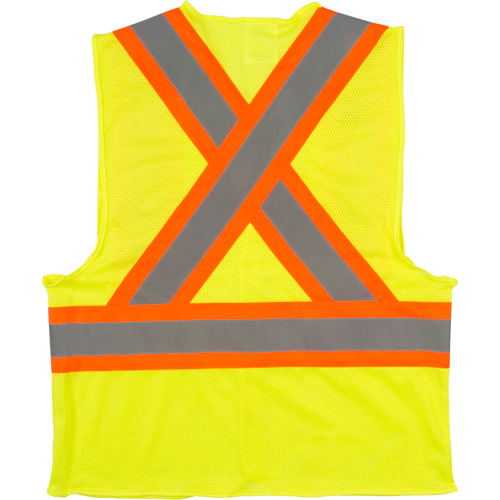 Veste de s&eacute;curit&eacute; pour la circulation, Jaune lime haute visibilit&eacute;, 2T-Grand, Polyester Distribution Élite MP