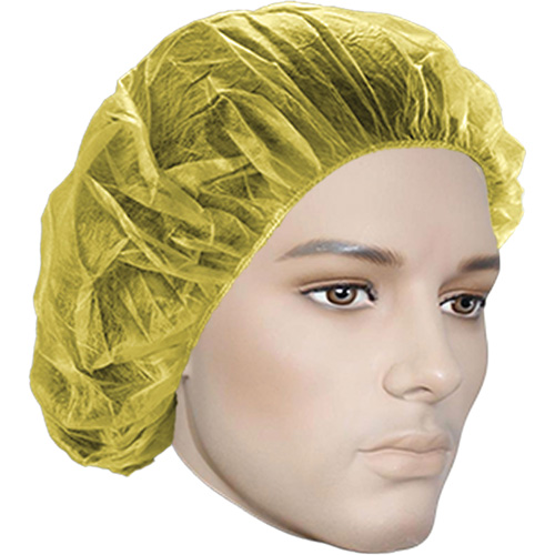 Bouffant Caps, Polypropylene, 24", Yellow Distribution Élite MP