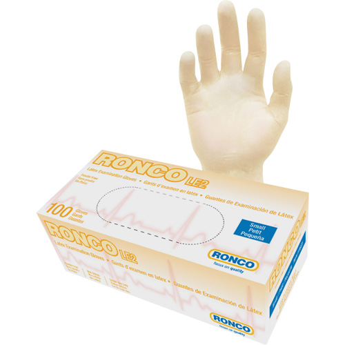 Disposable Gloves, Small, Latex, 4-mil, Powder-Free, Natural, Class 2 Distribution Élite MP