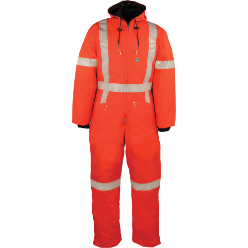 Reflective Insulated Coveralls, Small, Orange Distribution Élite MP
