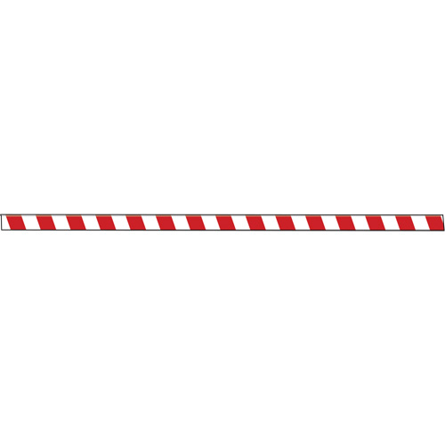 Marqueur robuste pour le sol Tough-Mark, Rectangle, 48" lo x 3" la, Rouge et blanc, Poly&eacute;thyl&egrave;ne Distribution Élite MP