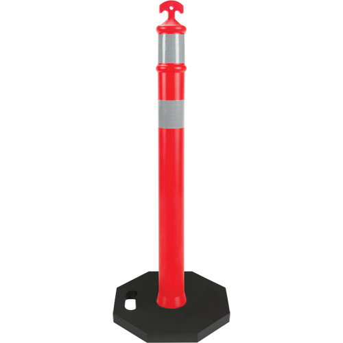 Poteau d&eacute;lin&eacute;ateur haute visibilit&eacute;, 42" h, Orange Distribution Élite MP