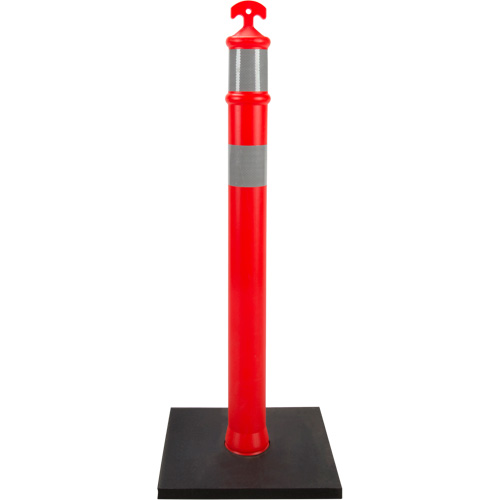 Poteau d&eacute;lin&eacute;ateur haute visibilit&eacute;, 42" h, Orange Distribution Élite MP