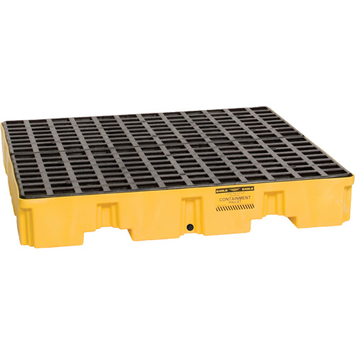 Palette de confinement des d&eacute;versements, Capacit&eacute; de d&eacute;versement 66 gal. US, 51,5'' x 51,5'' x 8" Distribution Élite MP