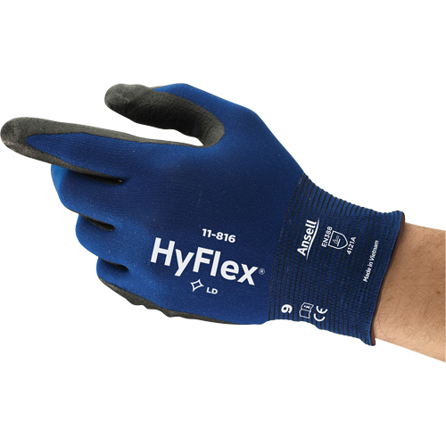 Gants HyFlex 11-816, 6, R&ecirc;vetement Mousse de nitrile, Calibre 18, Enveloppe en Nylon/Spand Distribution Élite MP