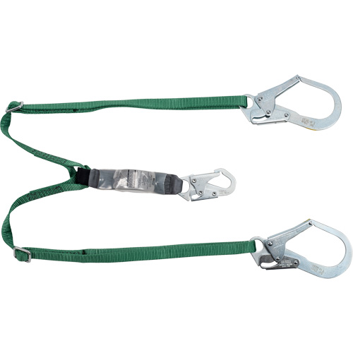 V-Series Lanyard, 6', Rebar Hook Center, Snap Hook Leg Ends, Polyester Distribution Élite MP