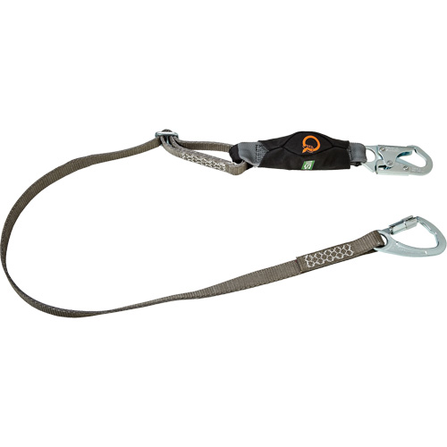 V-Series Tie-Back Lanyard, 6', Carabiner Center, Snap Hook Leg Ends, Polyester Distribution Élite MP