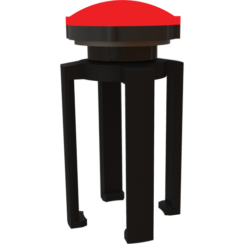 PLUS Barrier System Strobe Light Bracket & Red Strobe Light, Black Distribution Élite MP