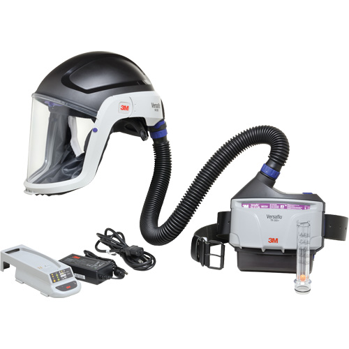 Versaflo Heavy Industry PAPR Kit, Headcover & Faceshield, Lithium-Ion Battery Distribution Élite MP