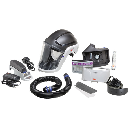 Versaflo Heavy Industry PAPR Kit, Headcover & Faceshield, Lithium-Ion Battery Distribution Élite MP