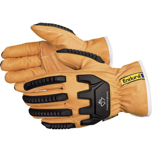 Gants de conducteur antichocs Endura, T-petit, Paume en Cuir fleur de ch&egrave;vre, Thinsulate Distribution Élite MP