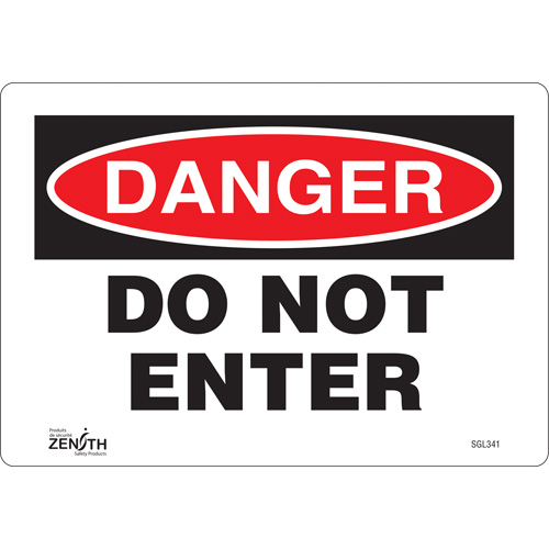 "Do Not Enter" Sign, 7" x 10", Vinyl, English Distribution Élite MP