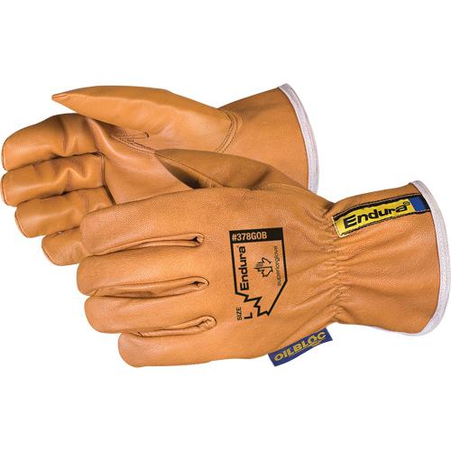 Gants de conducteur Oilbloc Endura, T-Grand, Paume en Cuir fleur de ch&egrave;vre Distribution Élite MP