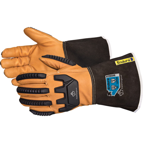 Gants de conducteur antichocs Endura, Petit, Paume en Cuir fleur de ch&egrave;vre, Kevlar Distribution Élite MP
