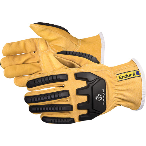 Gants de conducteur antichocs Endura, T-petit, Paume en Cuir fleur de ch&egrave;vre, Kevlar Distribution Élite MP