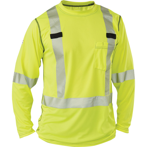 T-shirt &agrave; manches longues haute visibilit&eacute; Polartec Power Grid, Polyester, 2T-Grand, Jaune lime haute visibilit&eacute; Distribution Élite MP