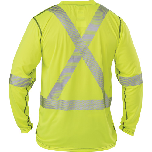 T-shirt &agrave; manches longues haute visibilit&eacute; Polartec Power Grid, Polyester, 2T-Grand, Jaune lime haute visibilit&eacute; Distribution Élite MP