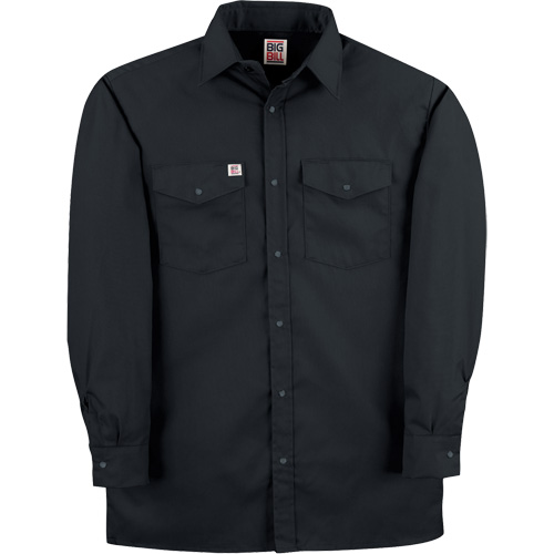 Chemise de travail en tissu crois&eacute; avec boutons-pression, Hommes, Petit, Noir Distribution Élite MP