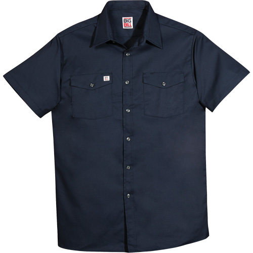 Chemise de travail &agrave; manches courtes en tissu crois&eacute;, Hommes, 4T-Grand, Bleu marine Distribution Élite MP