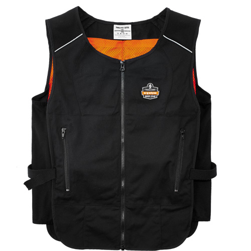 Veste de refroidissement &agrave; changement de phase l&eacute;g&egrave;re avec sachets 6260 Chill-Its, Petit/Moyen, Noir Distribution Élite MP
