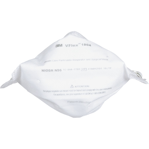 Respirateur et masque chirurgical VFlex contre les particules en sant&eacute;, N95, Certifi&eacute; NIOSH Distribution Élite MP