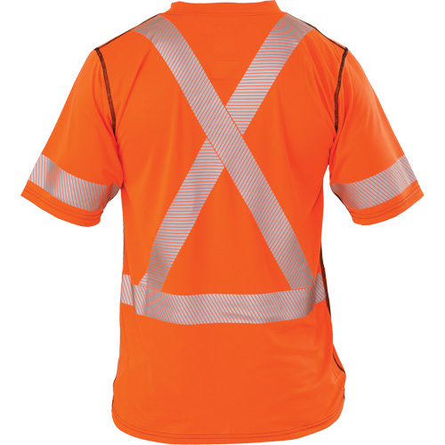 T-shirt &agrave; manches courtes haute visibilit&eacute; Polartec Power Grid, Polyester, 2T-Grand, Orange Distribution Élite MP